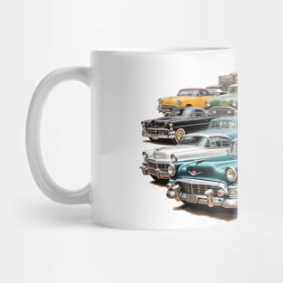 vintage car collection art Mug